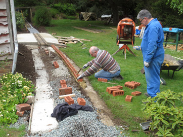Laying the bricks