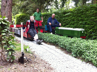 Mike's new loco assists with the ballasting